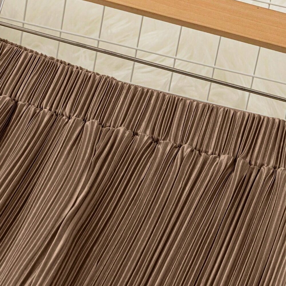 Brown Casual Women's Loose Pants - Picture 4 of 5